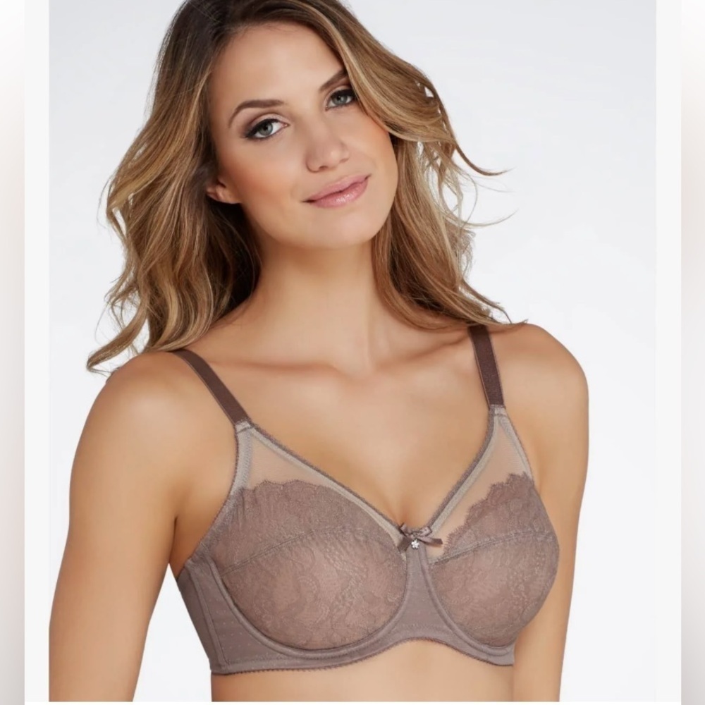 2 Wacoal Bras 40G Cream and Taupe Lace Unlined Bras - Picture 13 of 16